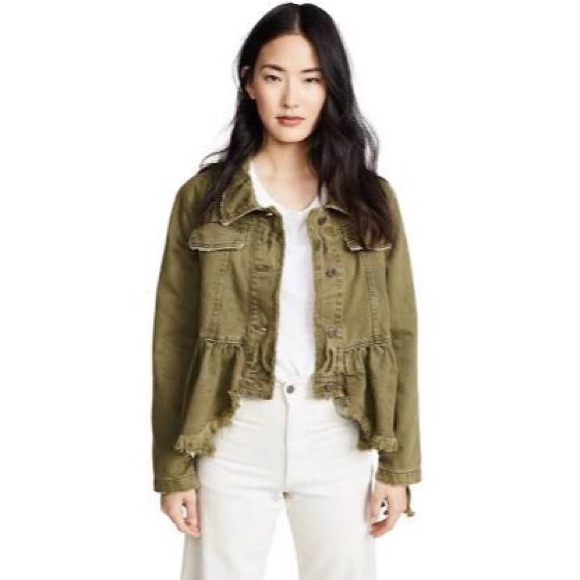 Free People Willow Mossy Green Jacket 
